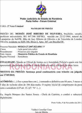 JUSTIÇA COMEÇA A FUNCIONAR PARA O BANDO DA DOMINÓ: JUIZ MANDA PRENDER MOISÉS OLIVEIRA