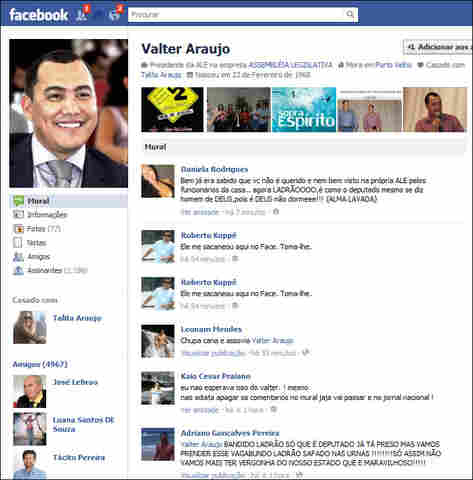 VALTER ARAÚJO PRESO POR CORRUPÇÃO: NAS REDES SOCIAIS, A INDIGNAÇÃO DOS RONDONIENSES