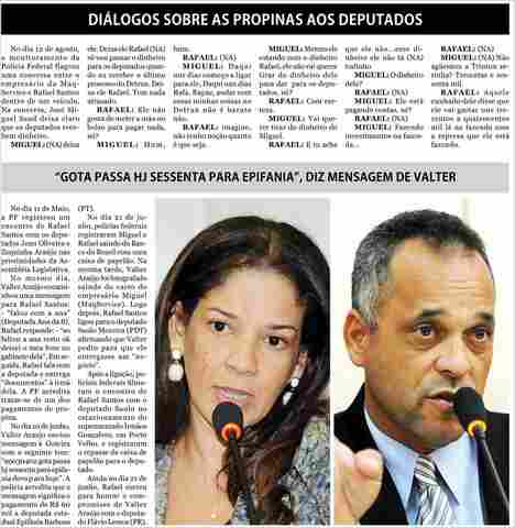 O &#34;MODUS OPERANDI&#34; DA QUADRILHA: &#34;GOTA PASSA HJ SESSENTA PARA EPIFÂNIA&#34;, DIZ MENSAGEM DE VALTER