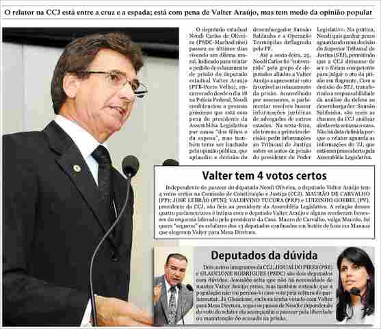 COM PENA DE VALTER, NEODI QUER LIBERDADE