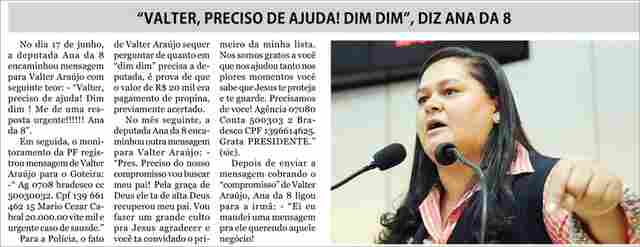 O &#34;MODUS OPERANDI&#34; DA QUADRILHA: VALTER PRECISO DE AJUDA! DIM DIM, DIZ ANA DA 8