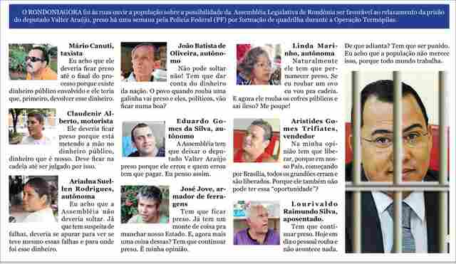 POVO DEFENDE MANUTENÇÃO DE PRISÃO DE VALTER ARAÚJO