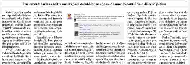 Padre Ton diz que PT luta para resgatar a dignidade