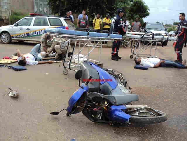 DOIS ACIDENTES ENVOLVEM MOTOS NA CAPITAL EM MENOS DE 10 MINUTOS; Fotos