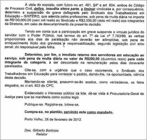 Sintero anuncia que vai recorrer da decisão que mandou servidores voltarem ao trabalho