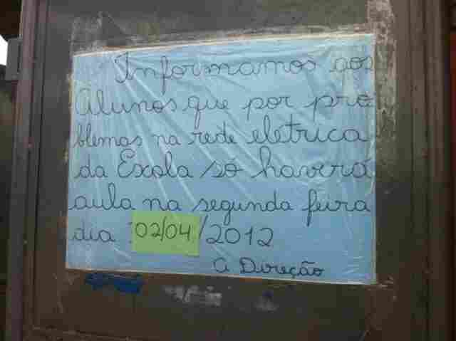 Alunos da escola Juscelino Kubitschek estão sem aula