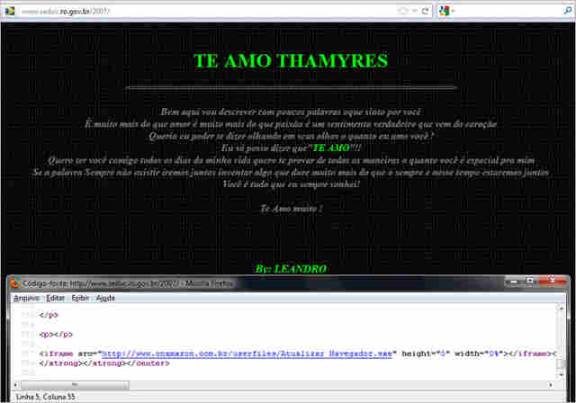 Hacker invade página da Seduc para postar declaração de amor
