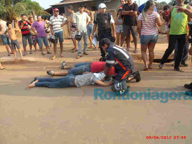 Duas pessoas ficam feridos após acidente em Porto Velho; Fotos