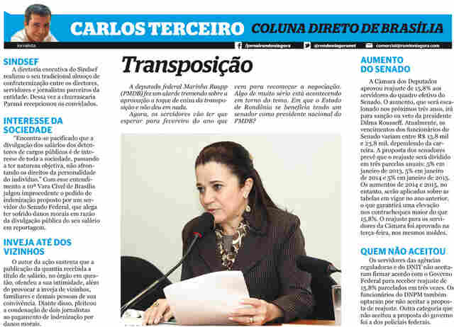 Renegociações sobre a Transposição só em fevereiro