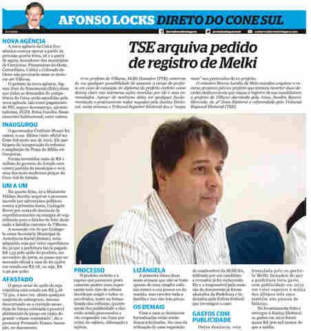 TSE arquiva pretensões de Melki Donadon