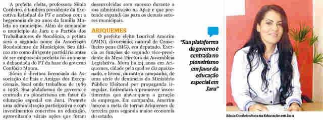 Novos prefeitos: Professora Sônia rompe com Governo Confúcio