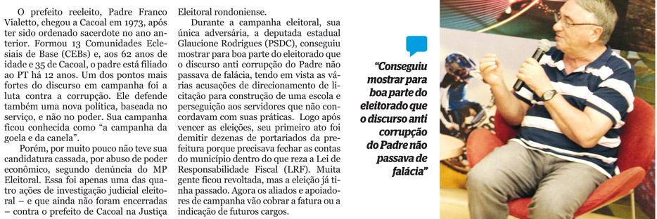 Novos prefeitos: Padre Franco enfrenta denúncias eleitorais