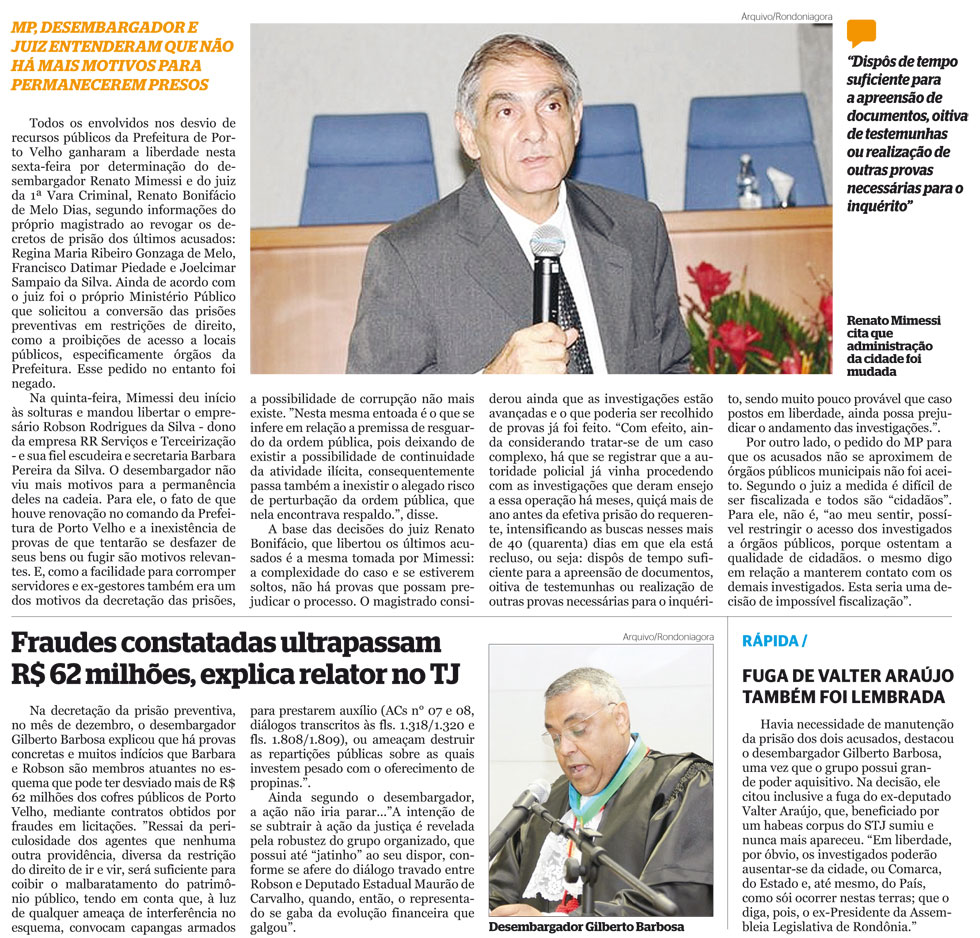 OPERAÇÃO VÓRTICE: BANDO DA PREFEITURA EM LIBERDADE