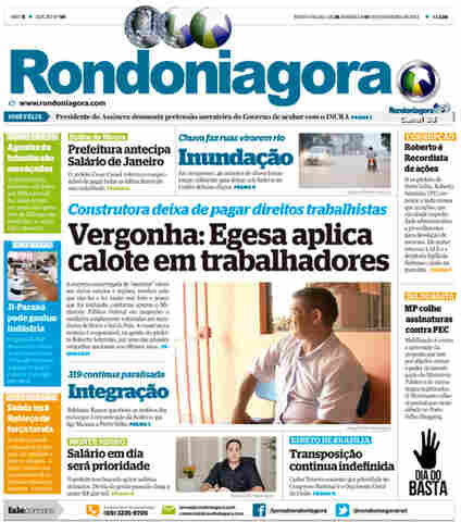 Confira a íntegra da versão impressa semanal do RONDONIAGORA