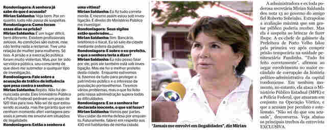 MIRIAN SALDAÑA ELEGE SOBRINHO MELHOR PREFEITO