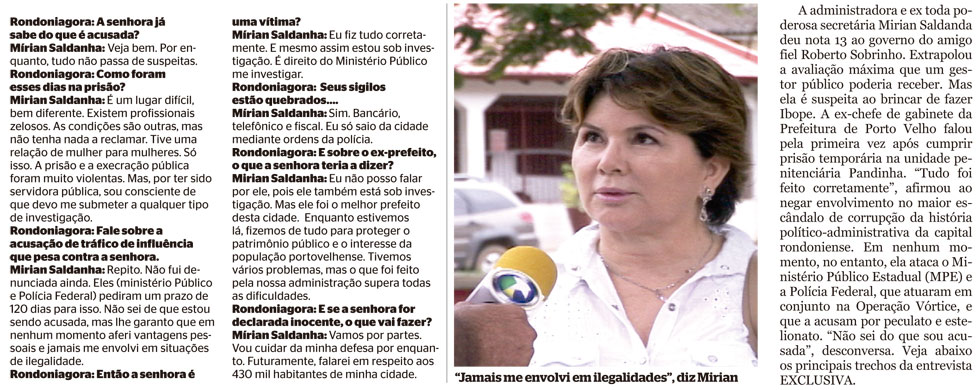 MIRIAN SALDAÑA ELEGE SOBRINHO MELHOR PREFEITO