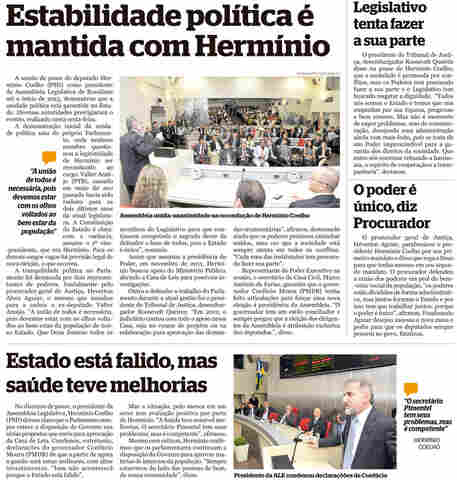 Recondução de Hermínio garante estabilidade política