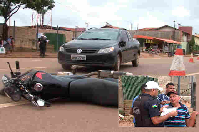 Motociclista embriagado causa dois acidentes na Avenida Rio Madeira, em Porto Velho; Fotos