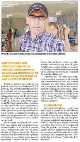 Testoni rompe com vereadores da base aliada