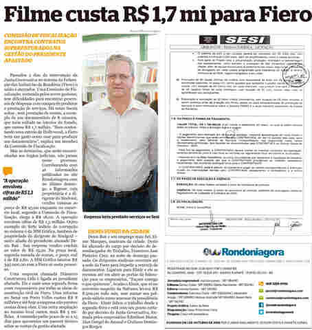 INVESTIGAÇÕES NA FIERO CONFIRMAM DENÚNCIAS; CONFIRA DOCUMENTO