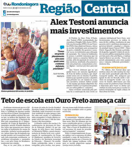 Região Central: Mais investimentos para Ouro Preto