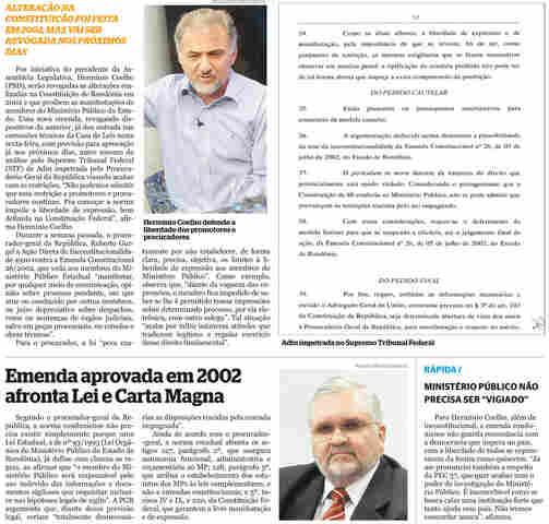 MINISTÉRIO PÚBLICO: EMENDA VAI ACABAR COM A LEI DA MORDAÇA EM RONDÔNIA