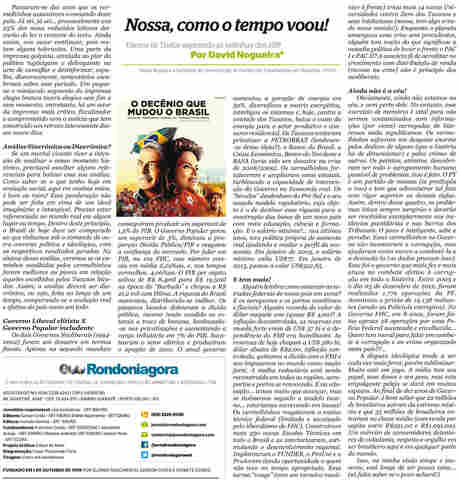 Os 10 anos do PT. Tem que comparar!