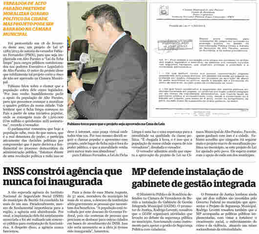 Lugar de Ficha Suja é fora do poder