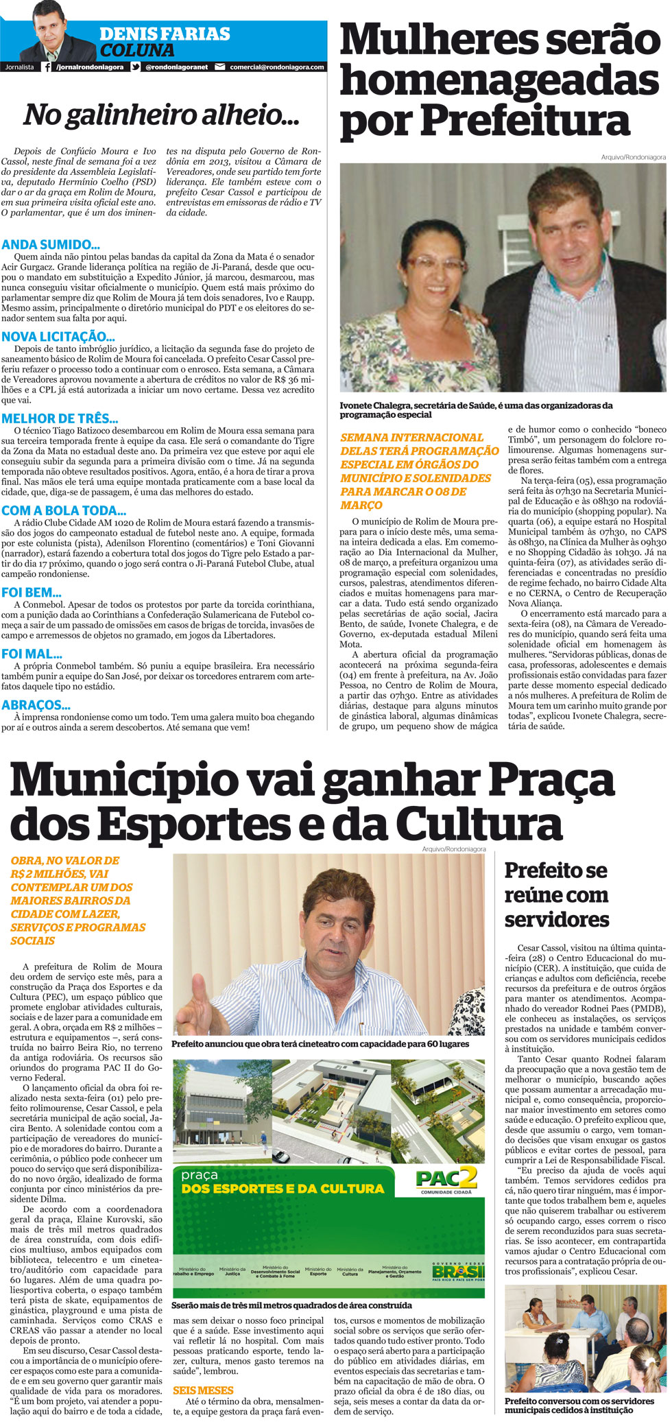 Dênis Farias e as últimas notícias da Zona da Mata