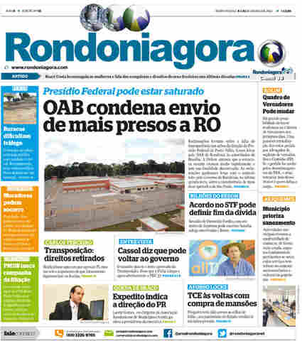 CONFIRA A ÍNTEGRA DA VERSÃO SEMANAL IMPRESSA DO RONDONIAGORA