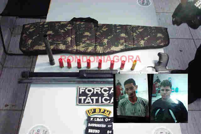 Dupla é detida com escopeta após ameaçar homem de morte