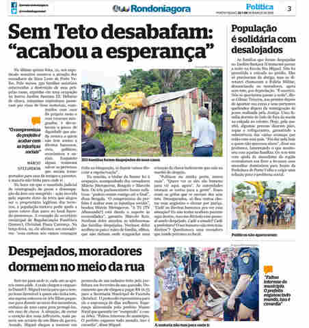 Moradores do bairro Jardim Santana III são despejados