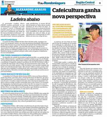 Coluna do Alexandre Araújo; Ladeira abaixo