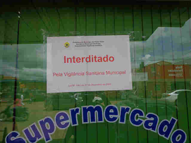 Supermercado interditado na Capital