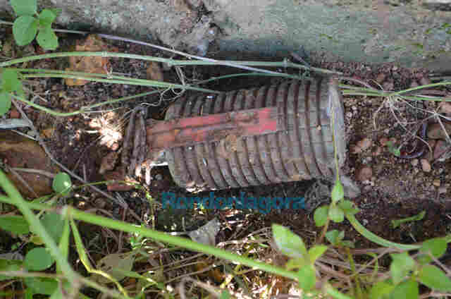 Granada encontrada nas proximidades do Colégio Padrão, em Porto Velho; Fotos