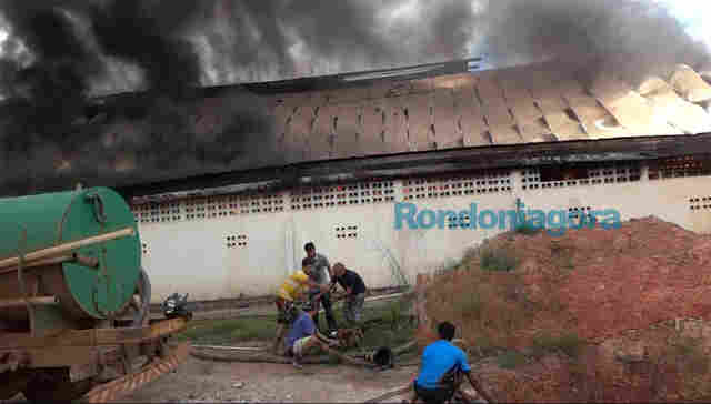 VÍDEO MOSTRA INCÊNDIO EM GINÁSIO DA CAPITAL; SECRETARIA INVESTIGA
