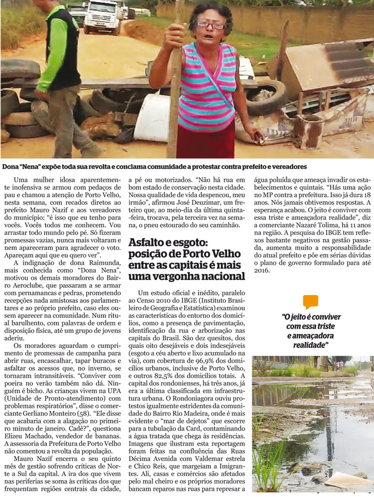 POPULAÇÃO REVOLTADA SE ARMA COM PEDRAS E PAU CONTRA DESCASO DA PREFEITURA