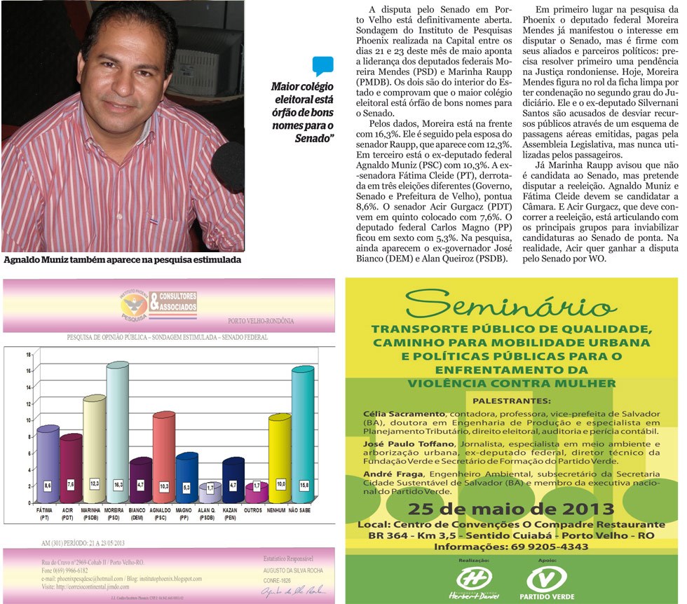 Moreira e Marinha na liderança ao Senado