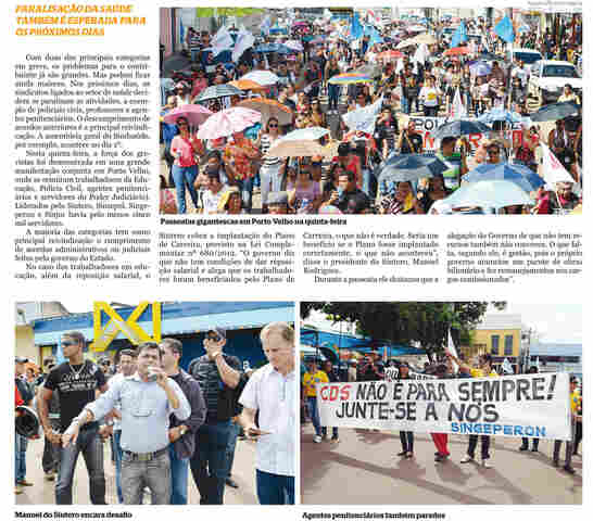 Mais de 5.000 servidores em protesto conjunto na Capital