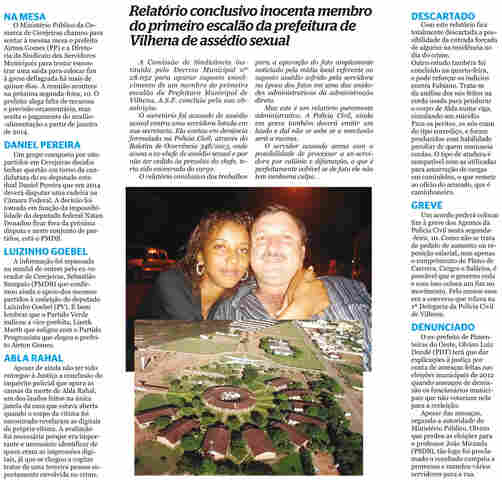 Relatório inocenta membro do primeiro escalão de assédio sexual