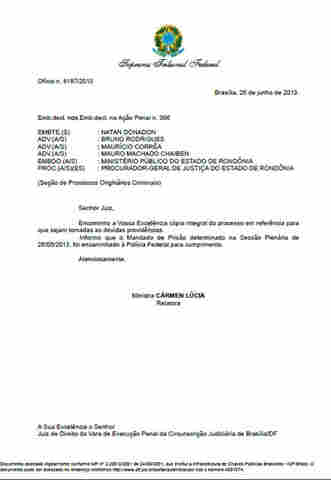 SUPREMO EMITE MANDADO DE PRISÃO CONTRA NATAN DONADON; CONFIRA