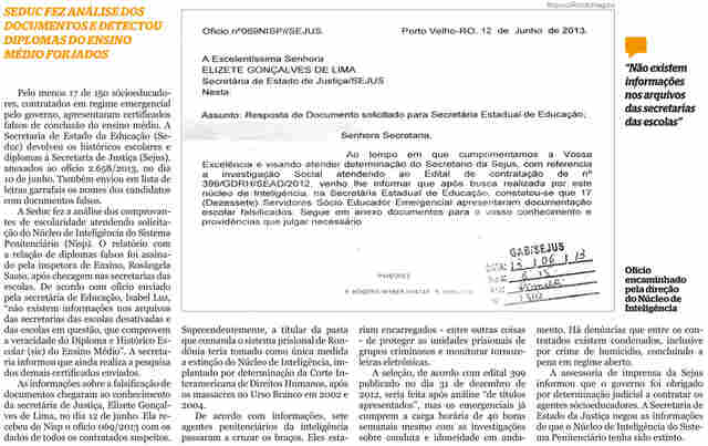 NÚCLEO DE INTELIGÊNCIA DA SEJUS É EXTINTO APÓS DESCOBRIR DIPLOMAS FALSOS DE SERVIDORES