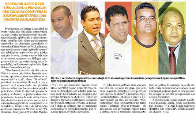 C&Acirc;MARA APRESENTA NESTA SEGUNDA O PARECER SOBRE CORRUP&Ccedil;&Atilde;O DE VEREADORES