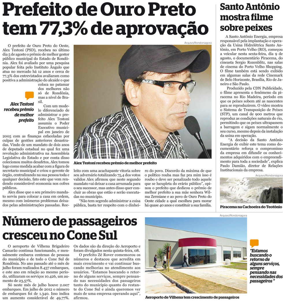 Aprovação recorde em Ouro Preto