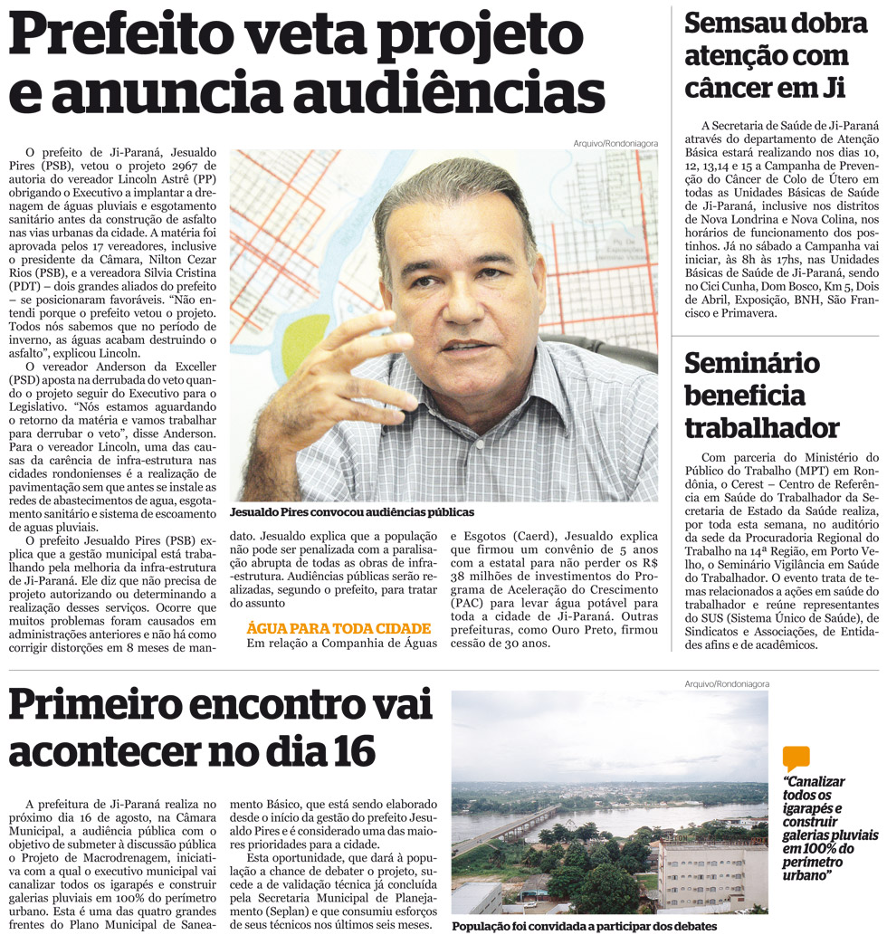 Vereadores se articulam e podem derrubar veto; Prefeito contesta