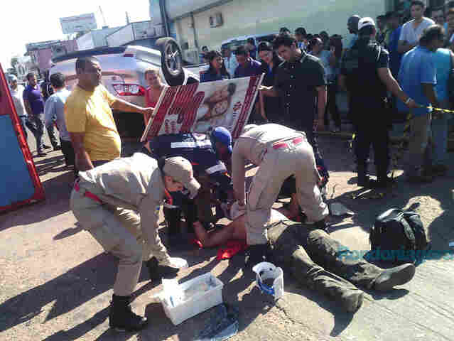 Imprudência deixa motociclista ferido gravemente em acidente na Capital; Fotos