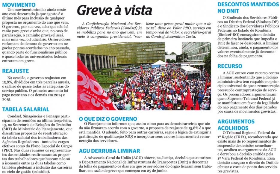 Federais já se articulam para greves em 2014