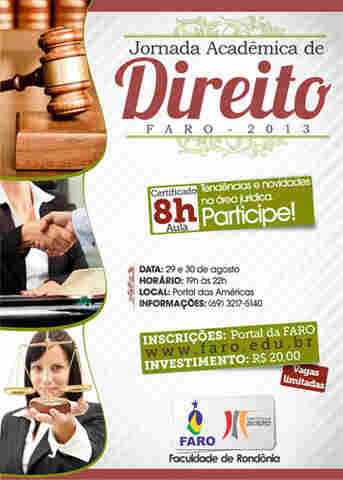 Jornada Acadêmica 2013 da FARO acontece dia 29
