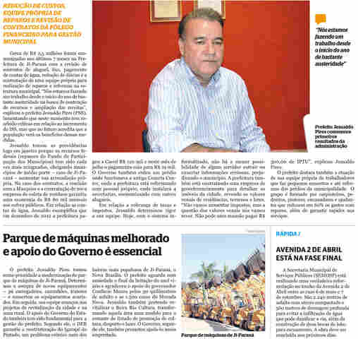 Ji-Paraná economiza R$ 2,5 milhões