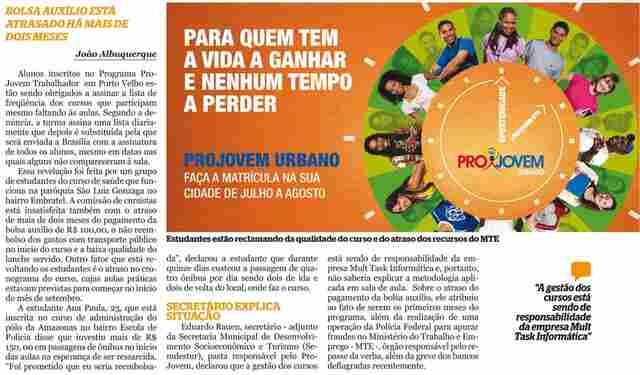 Alunos do ProJovem são obrigados a assinar listão mesmo faltando